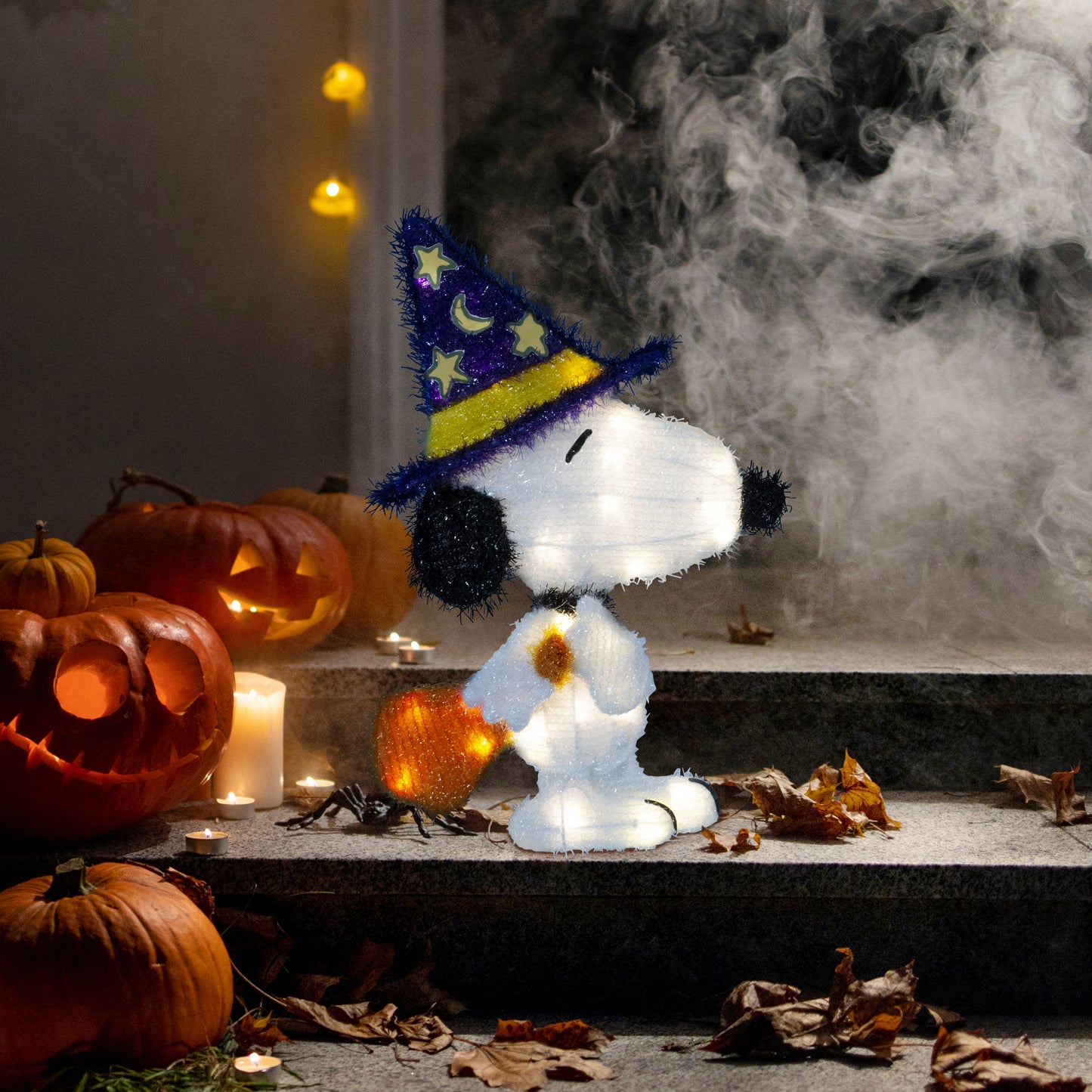 Peanuts 18in Peanuts LED PreLit Wizard Snoopy lifestyle
