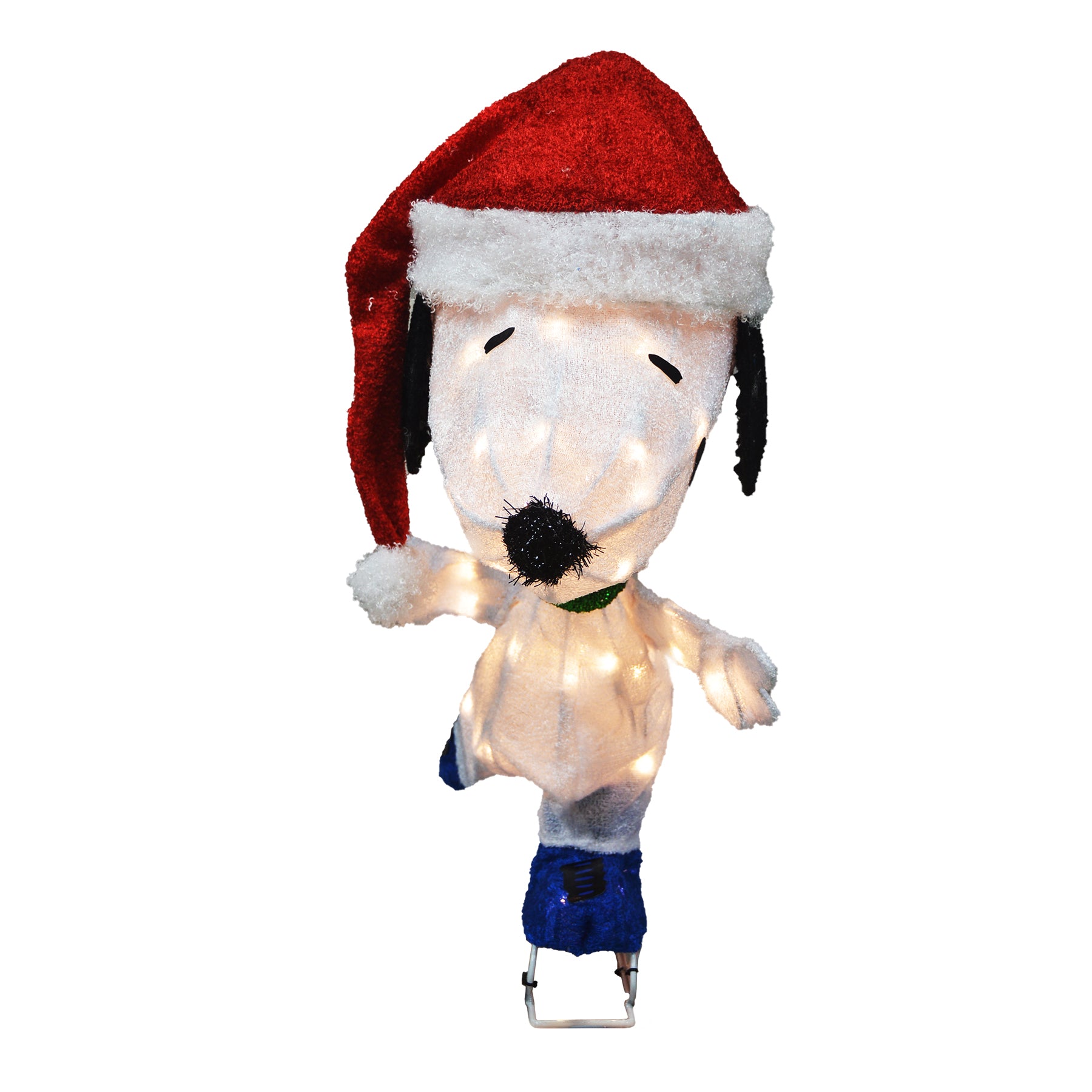 ProductWorks 24IN PEANUTS LED 3D PRELIT YARD DÉCOR SKATING SNOOPY, White