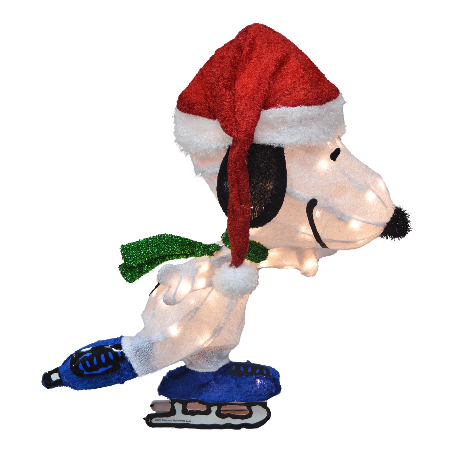 24-Inch Peanuts LED 3D Pre-Lit Yard Décor Skating Snoopy Christmas Décor image 5
