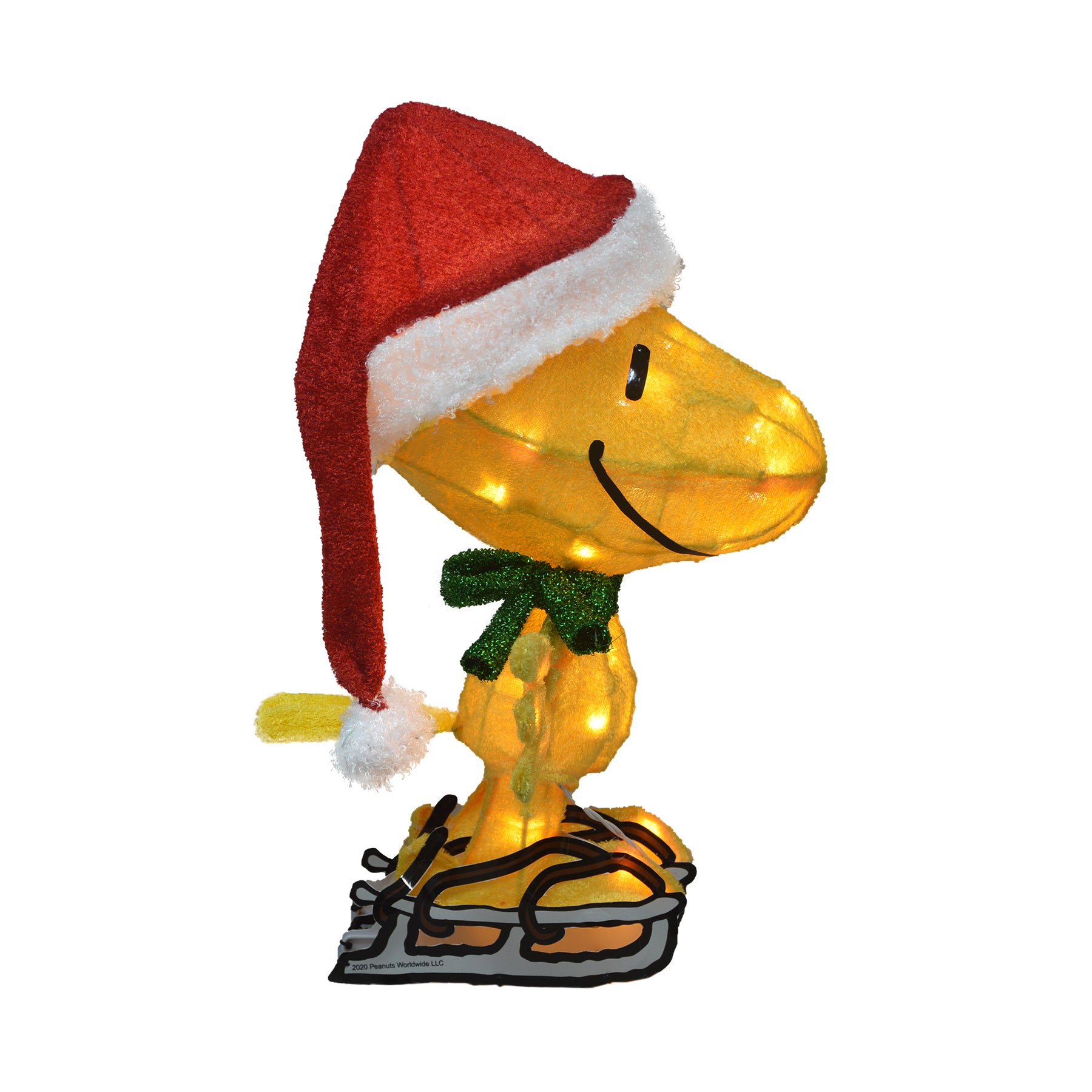 20-Inch Peanuts LED 3D Pre-Lit Yard Décor Skating Woodstock Christmas Décor