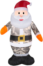 Load image into Gallery viewer, 3&#39; Airblown Santa in Camo Christmas Inflatable

