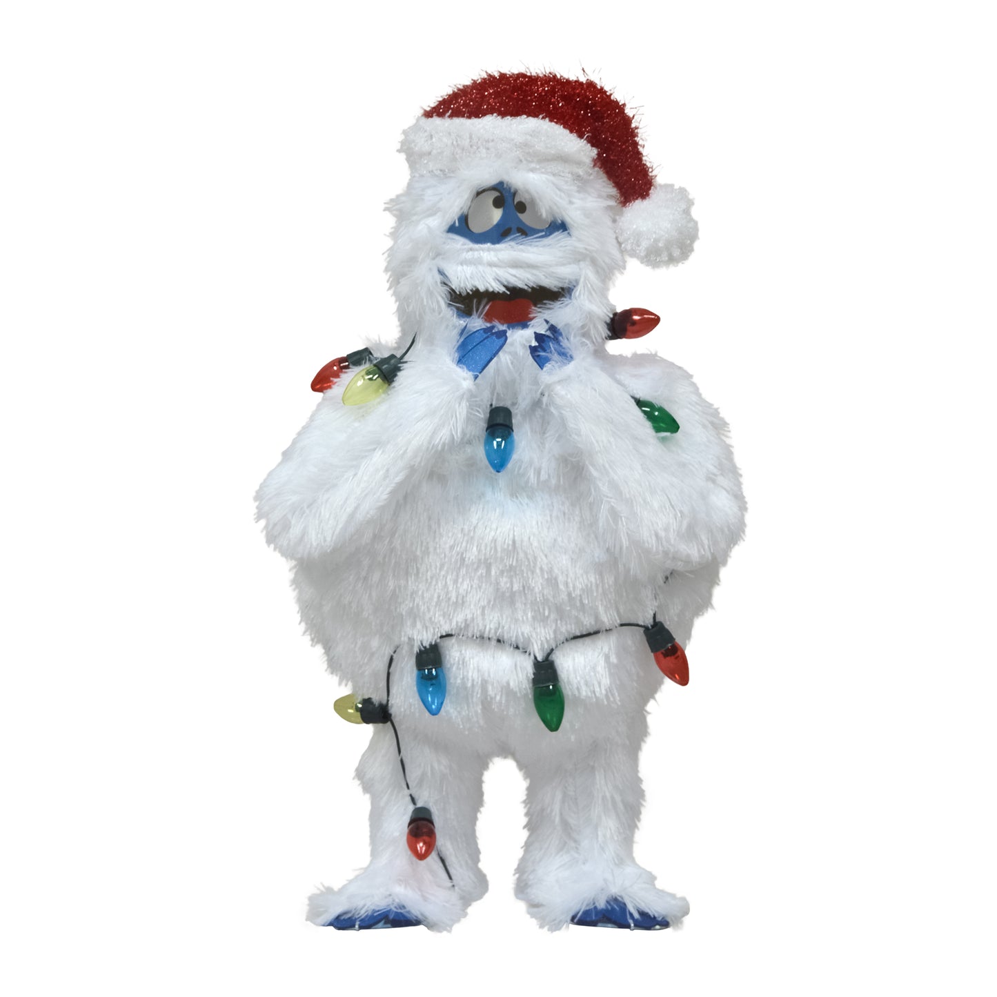 ProductWorks 24in RUDOLPH 3D LED YARD ART BUMBLE WITH LIGHT STRAND, White