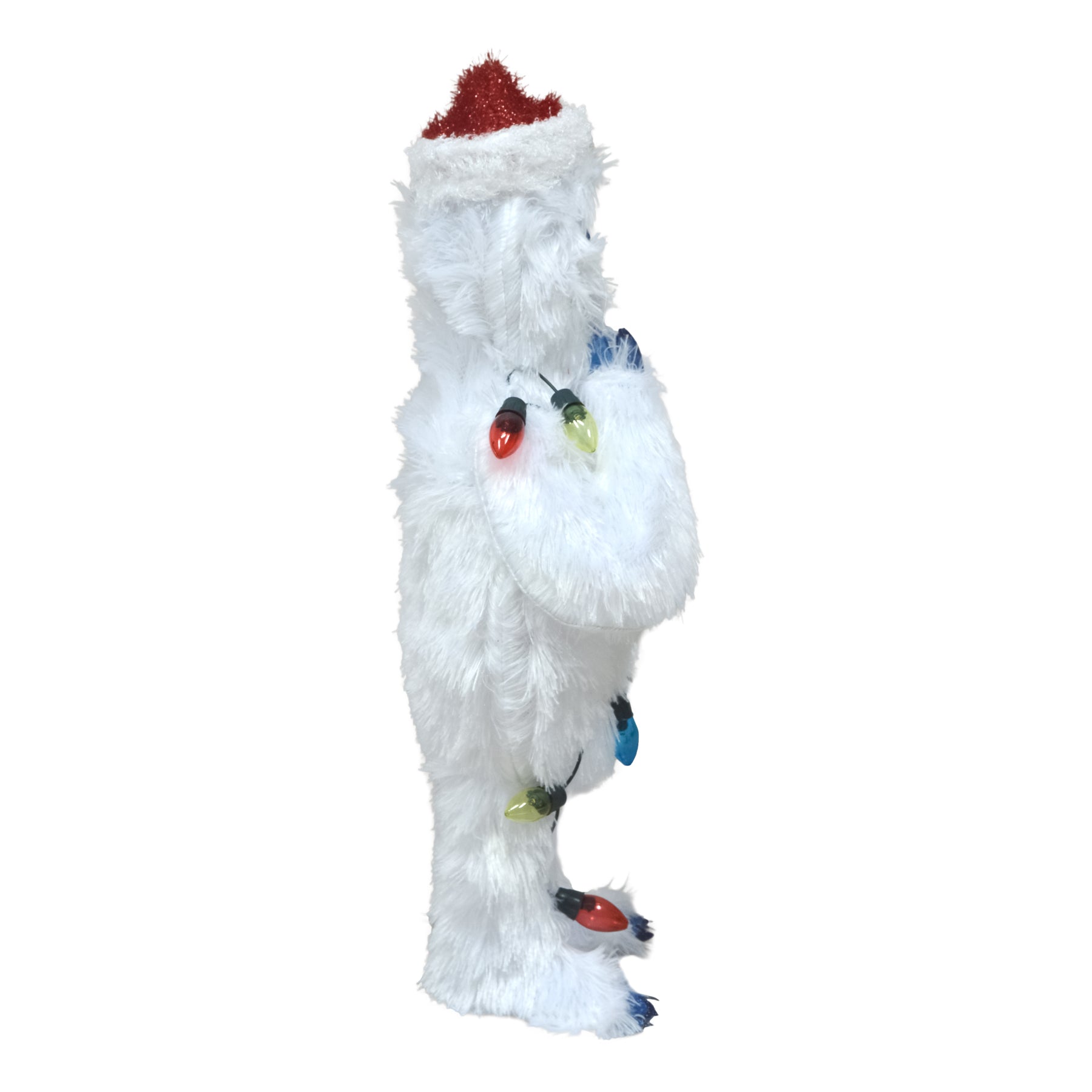 ProductWorks 24in RUDOLPH 3D LED YARD ART BUMBLE WITH LIGHT STRAND, White