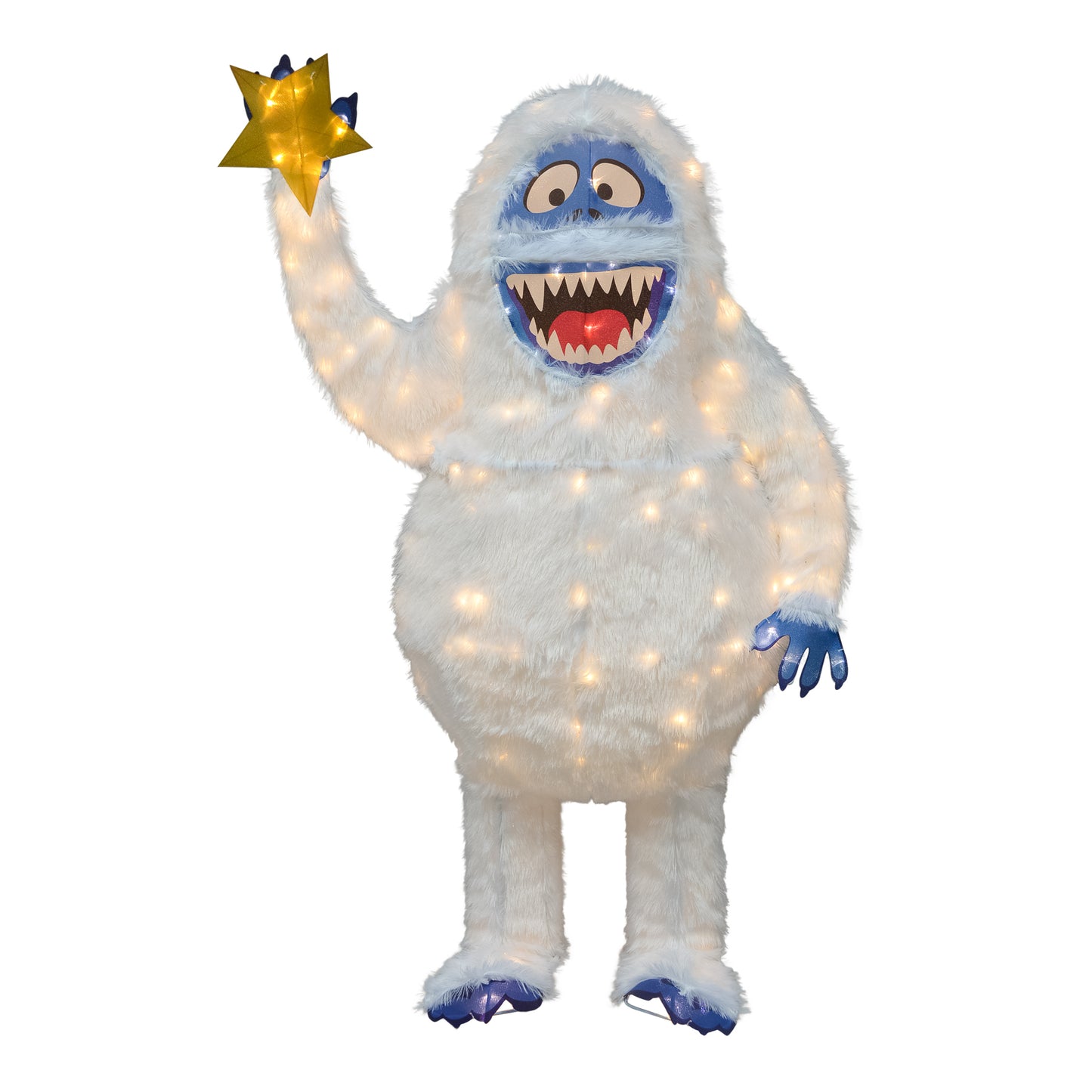 56-Inch Rudolph 3D Pre-Lit LED Yard Art Bumble With Star Christmas Décor