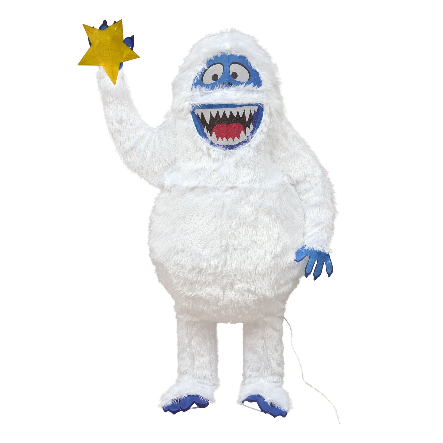 ProductWorks 56" RUDOLPH 3D PRE LIT LED YARD ART BUMBLE WITH STAR, White