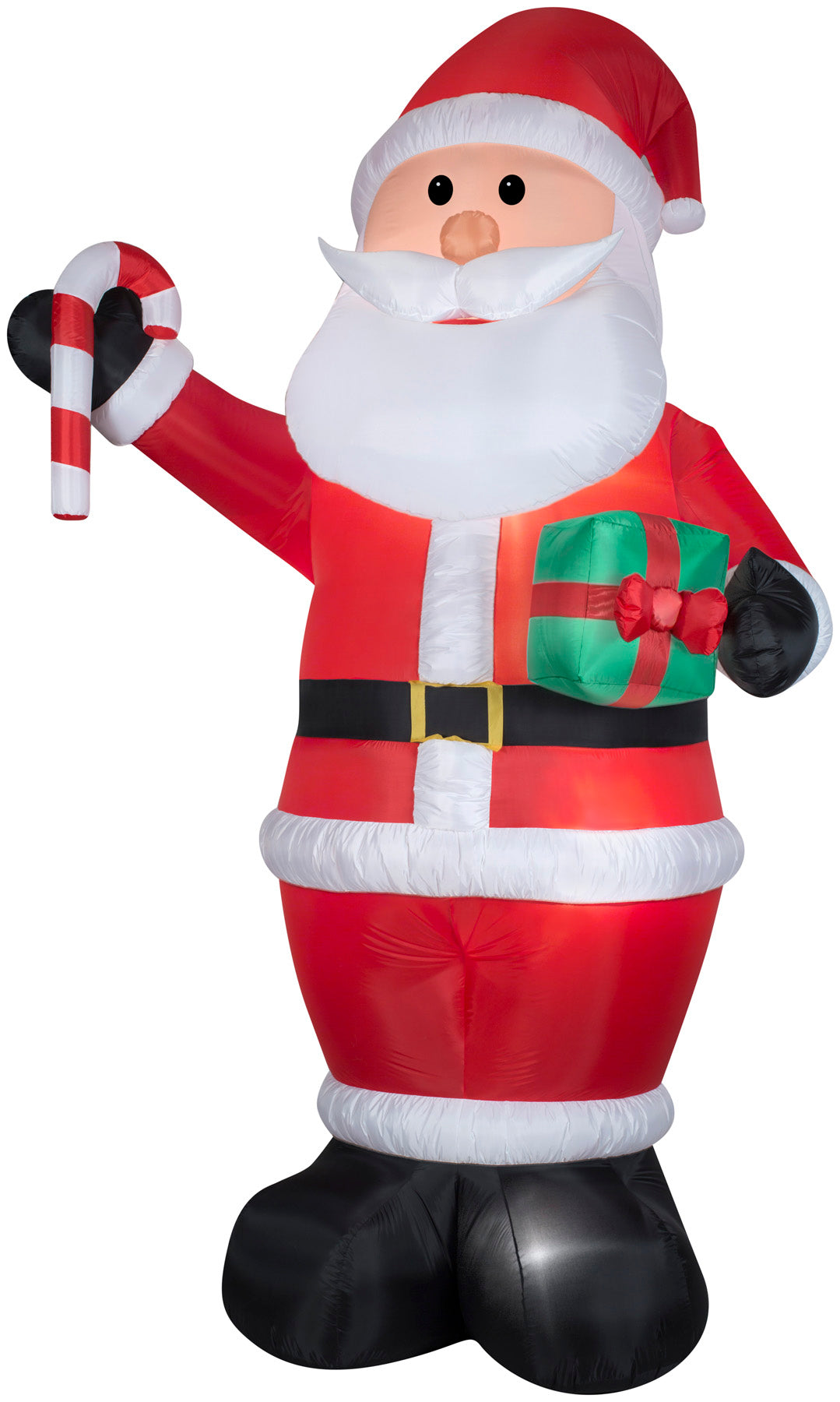 12' Santa w/ Gift and Candy Cane Christmas Inflatable