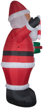 Load image into Gallery viewer, 12&#39; Airblown Santa w/ Gift and Candy Cane Christmas Inflatable
