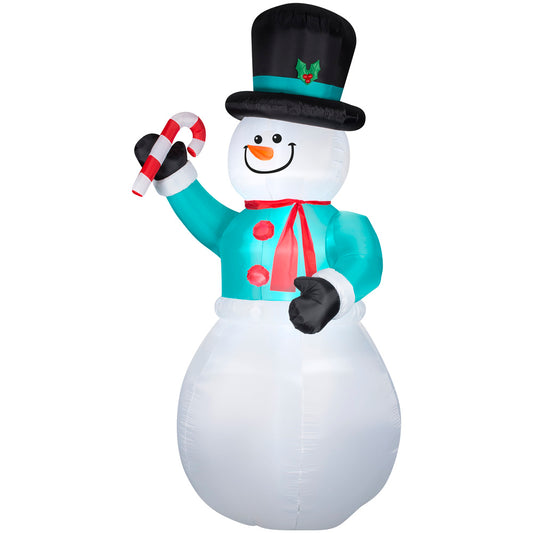 Snowman with Candycane Christmas Inflatable