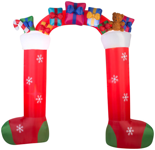 9.5 ft. Archway-Mixed Media-Stocking Christmas Inflatable