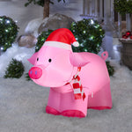 Load image into Gallery viewer, Gemmy Christmas Airblown Inflatable Outdoor Pig, 2.5 ft Tall, Multicolored
