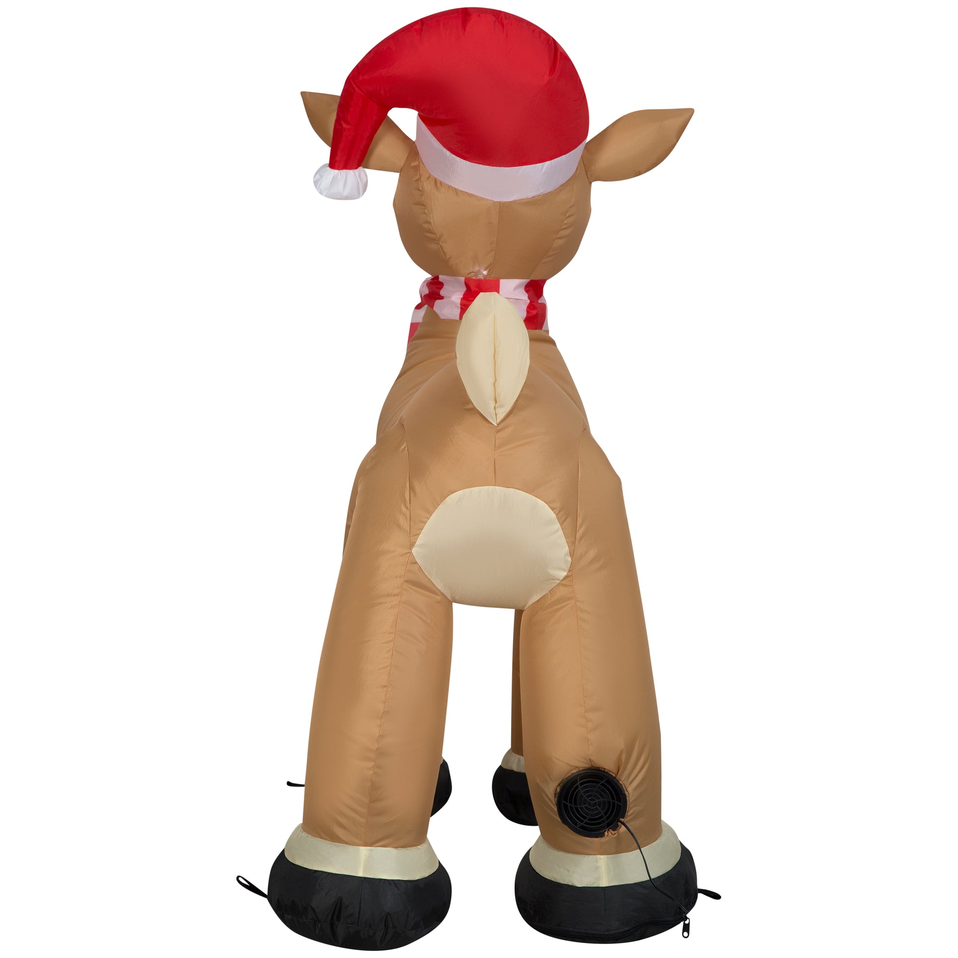 Christmas Inflatable Standing rudolph w/Santa Hat & Scarf, 3.5 ft Tall image 6