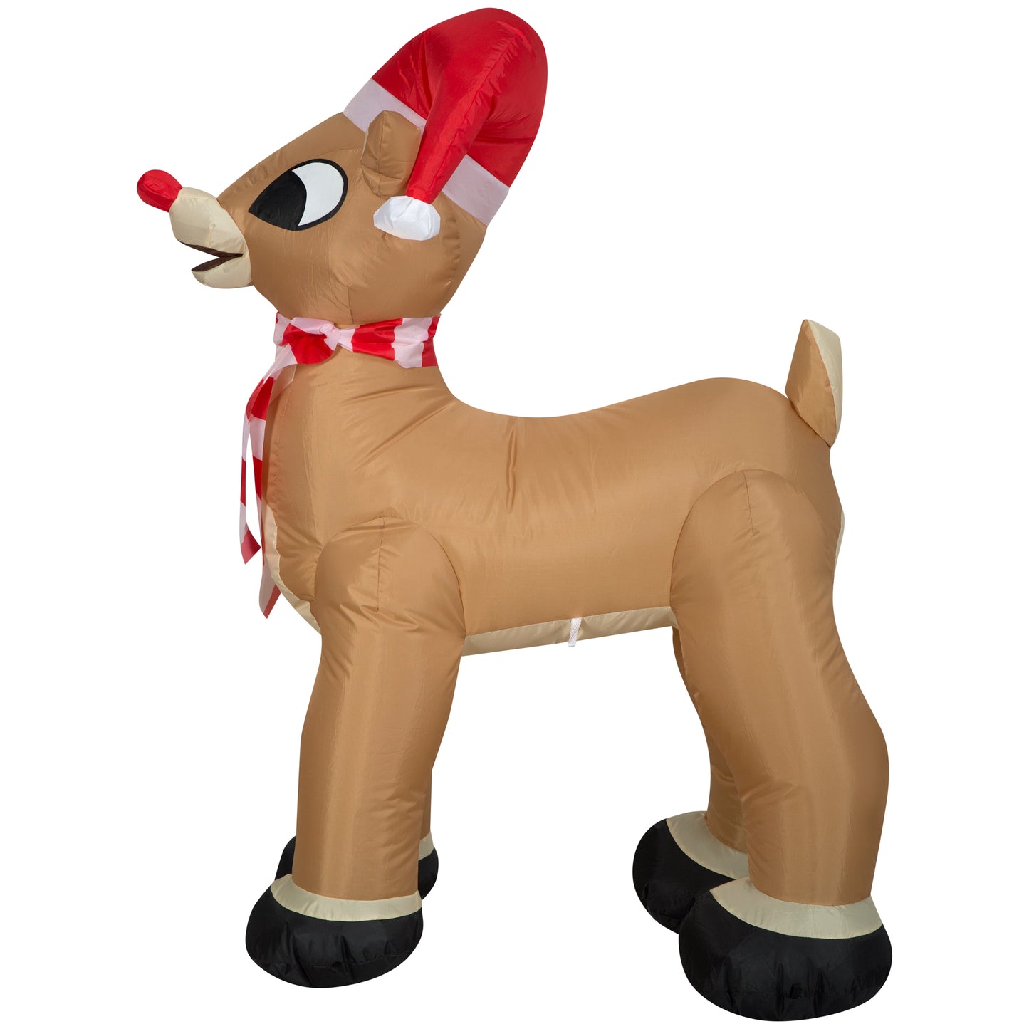 Christmas Inflatable Standing rudolph w/Santa Hat & Scarf, 3.5 ft Tall image 5