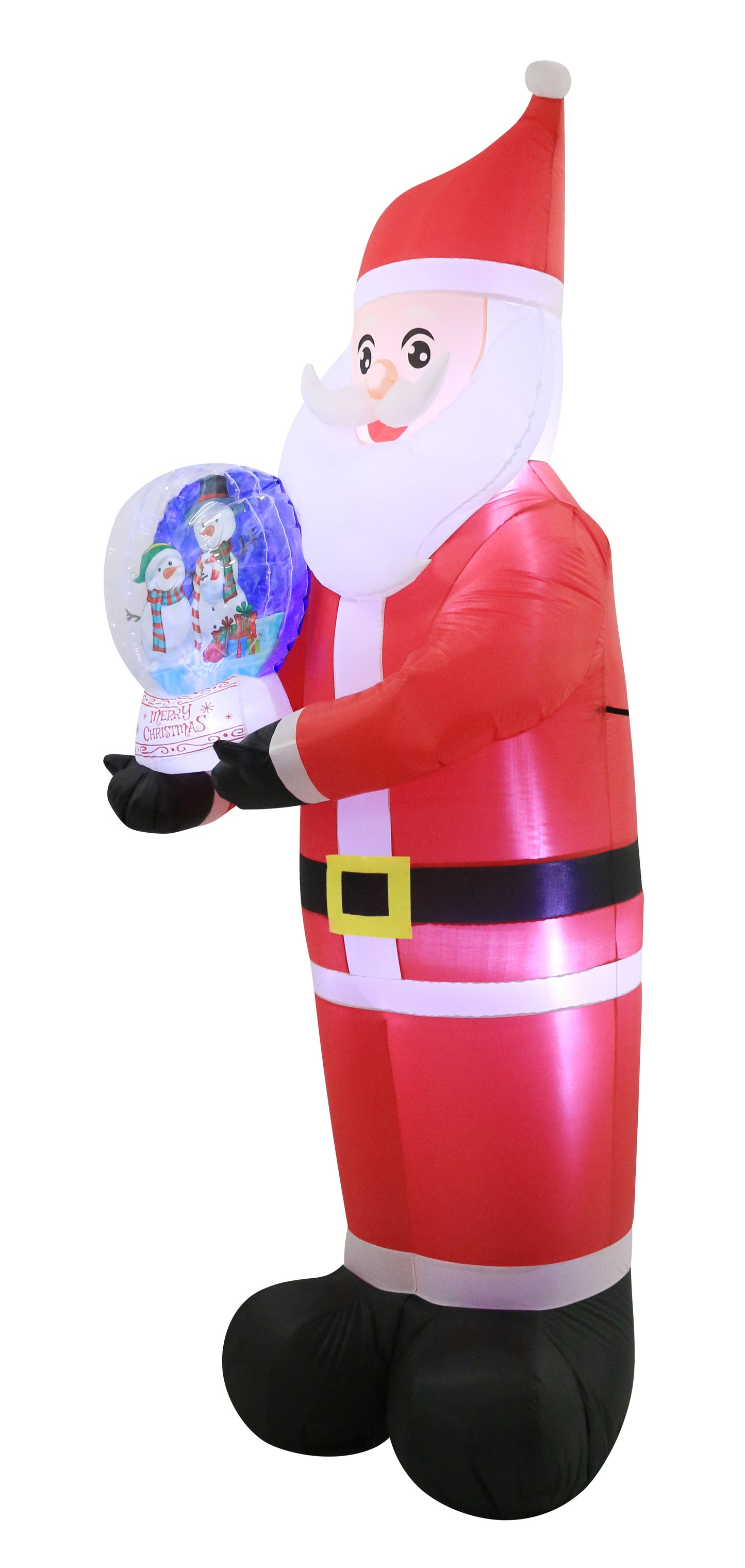 Occasions 8' INFLATABLE SANTA HOLDING SWIRLING LIGHTS SNOW GLOBE,  Tall, Multicolored image 2