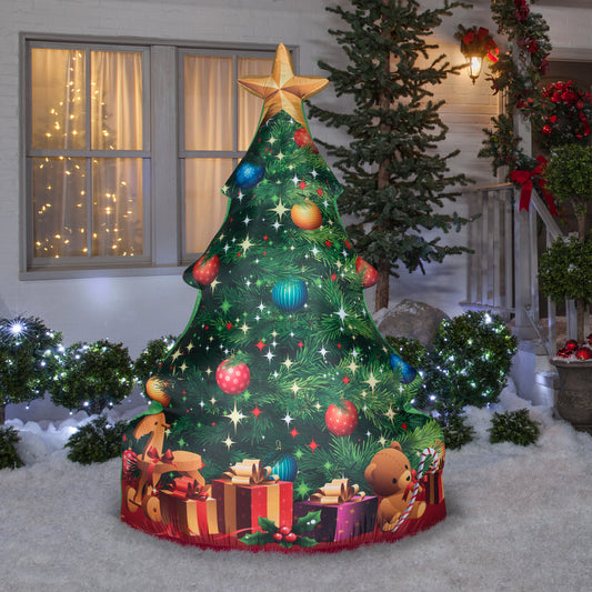 7' Photorealistic Christmas Tree Christmas Inflatable lifestyle