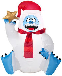 Rudolph the Red Nosed Reindeer Airblown Inflatable Sitting Bumble Holding Star Rudolph, 3 ft Tall