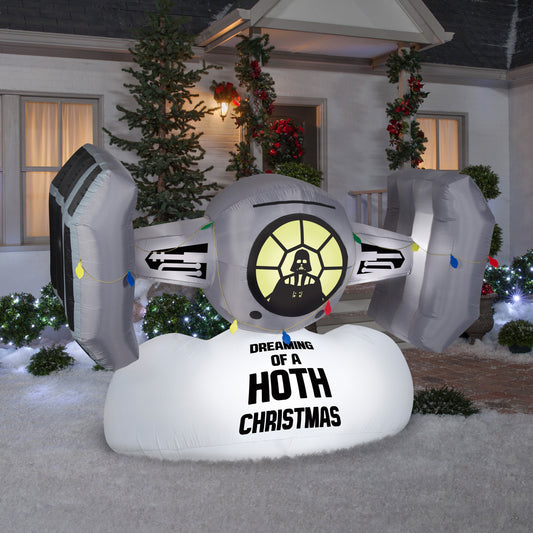 Christmas Inflatable TIE Fighter w/Darth Vader, 6 ft Tall, Gray lifestyle