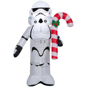 Star Wars Christmas Airblown Inflatable Stormtrooper with Candy Cane, 3.5 ft Tall, White