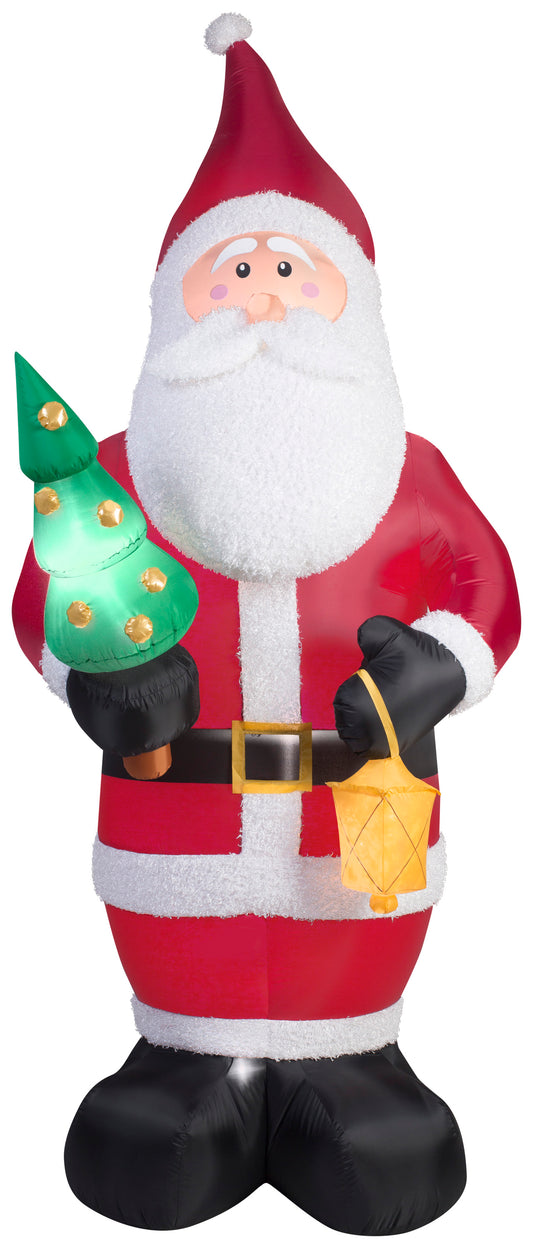 9.5' Kaleidoscope Mixed Media Santa Claus Christmas Inflatable