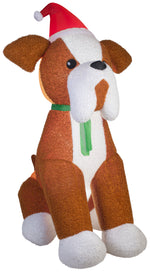 Load image into Gallery viewer, 9&#39; Airblown Mixed Media French Bulldog Giant Christmas Inflatable
