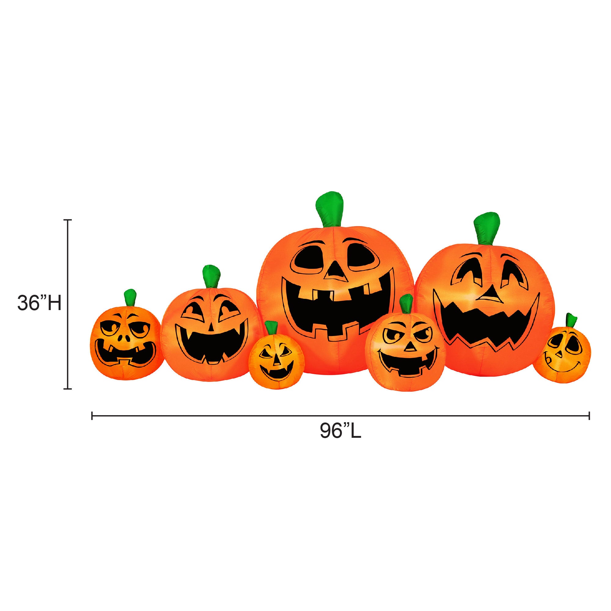 Occasions AIRFLOWZ  INFLATABLE PUMPKIN PATCH 8 FT, 3 ft Tall, Orange