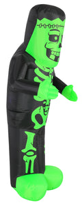 Occasions 7' INFLATABLE SKELETON MONSTER, 3 ft Tall, Multicolored