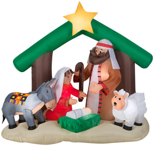 6' Airblown Holy Family Nativity Scene Christmas Inflatable
