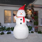 Load image into Gallery viewer, Gemmy Christmas Inflatable Snowman with Santa Hat, 8 ft Tall, Multi
