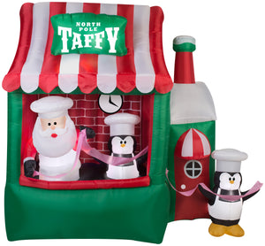 7.25' Animated Airblown North Pole Taffy Stand Christmas Inflatable