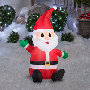 3.5' Airblown Outdoor Santa Christmas Inflatable