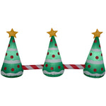 Load image into Gallery viewer, Christmas Inflatable 3 Christmas Trees w/ Star Airblown Pathway Marker
