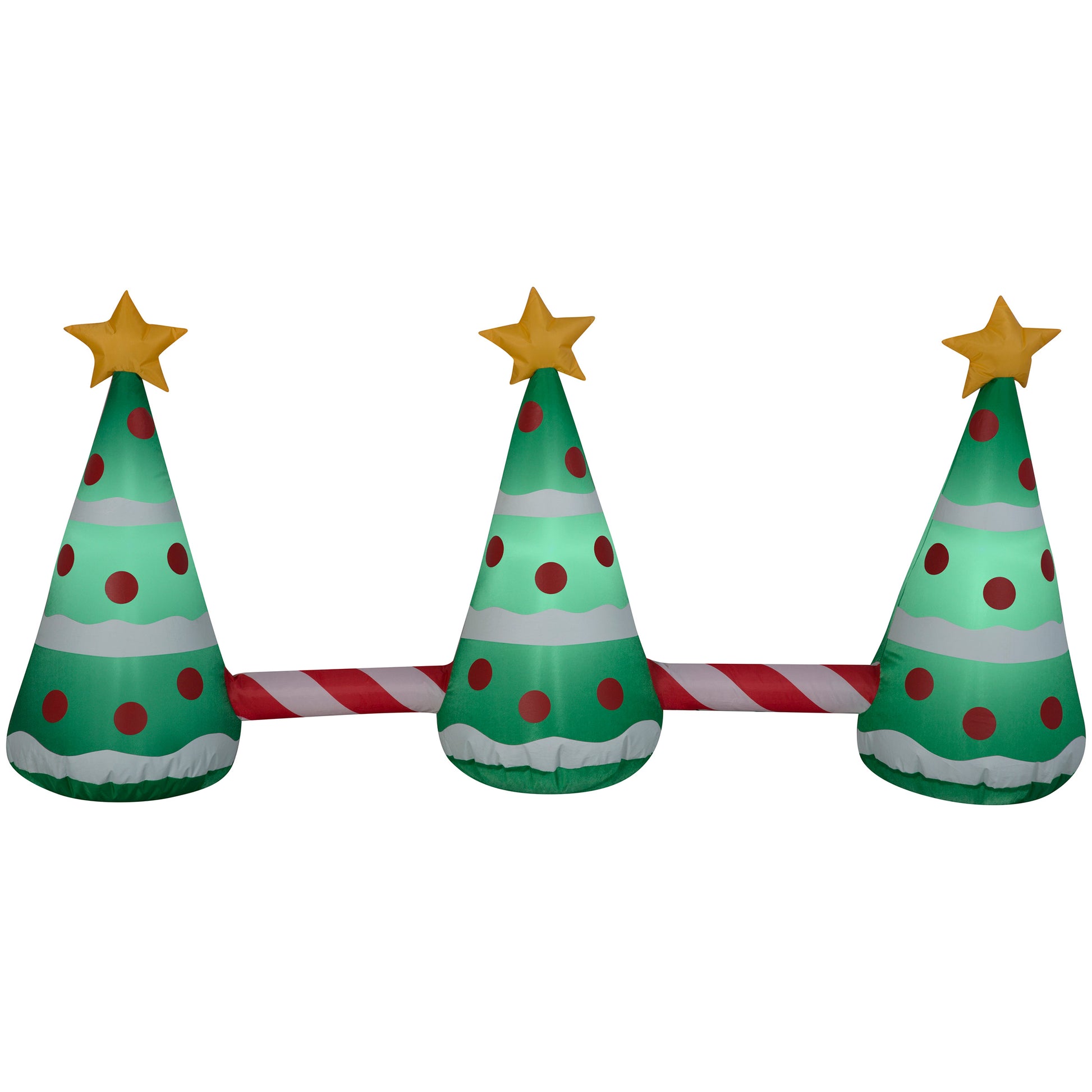 Christmas Inflatable 3 Christmas Trees w/ Star Pathway Marker