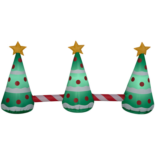 Christmas Inflatable 3 Christmas Trees w/ Star Pathway Marker