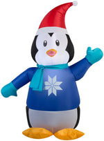 Load image into Gallery viewer, 3.5&#39; Airblown Outdoor Penguin in Sweater Christmas Inflatable
