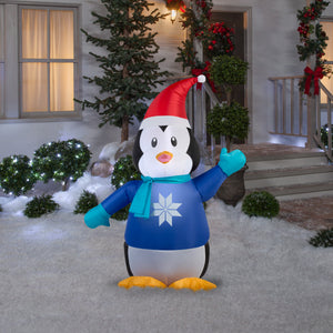 3.5' Airblown Outdoor Penguin in Sweater Christmas Inflatable