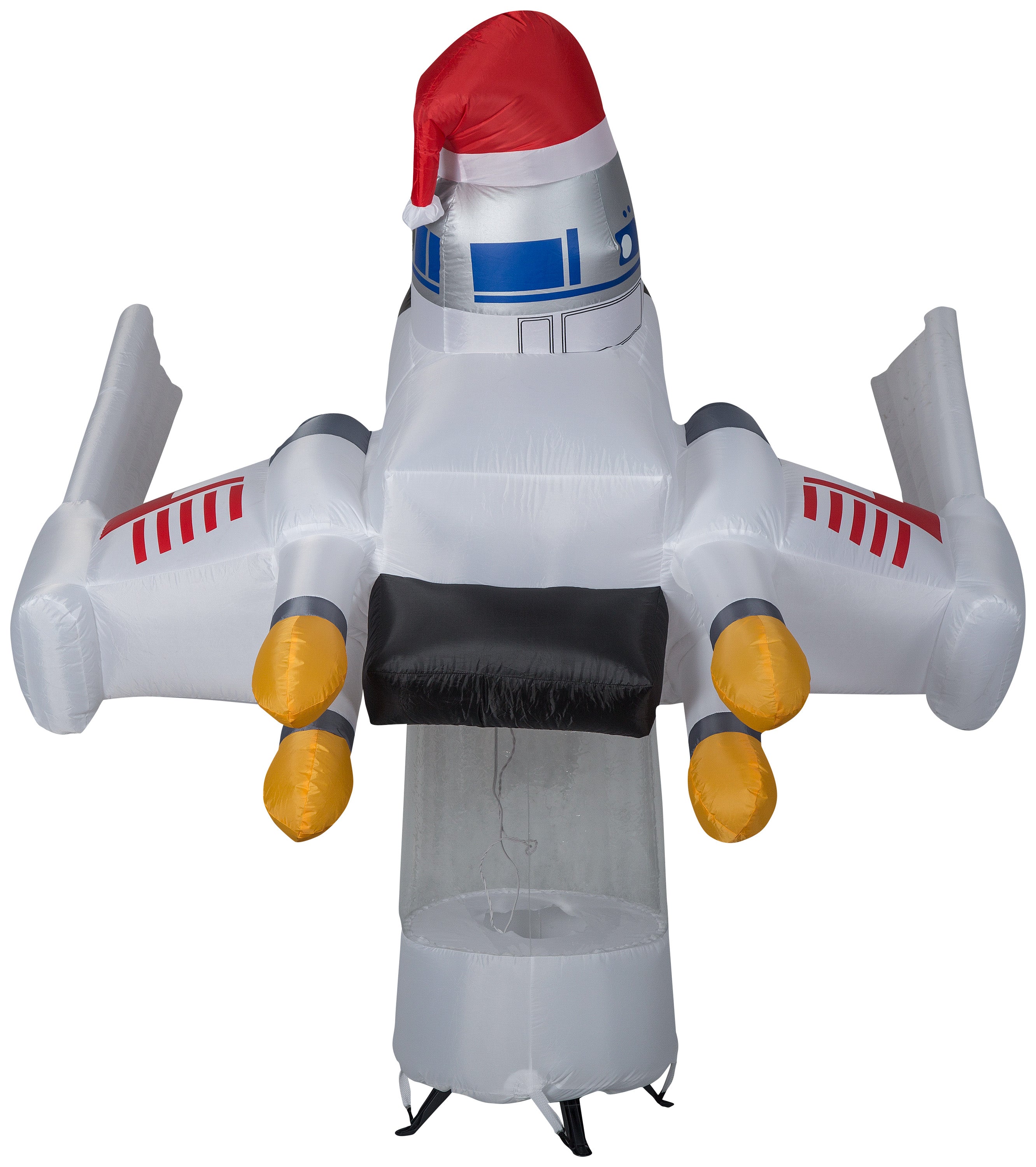 Gemmy Christmas Airblown Inflatable Inflatable Star Wars X Wing with R2 D2™, 6 ft Tall, white