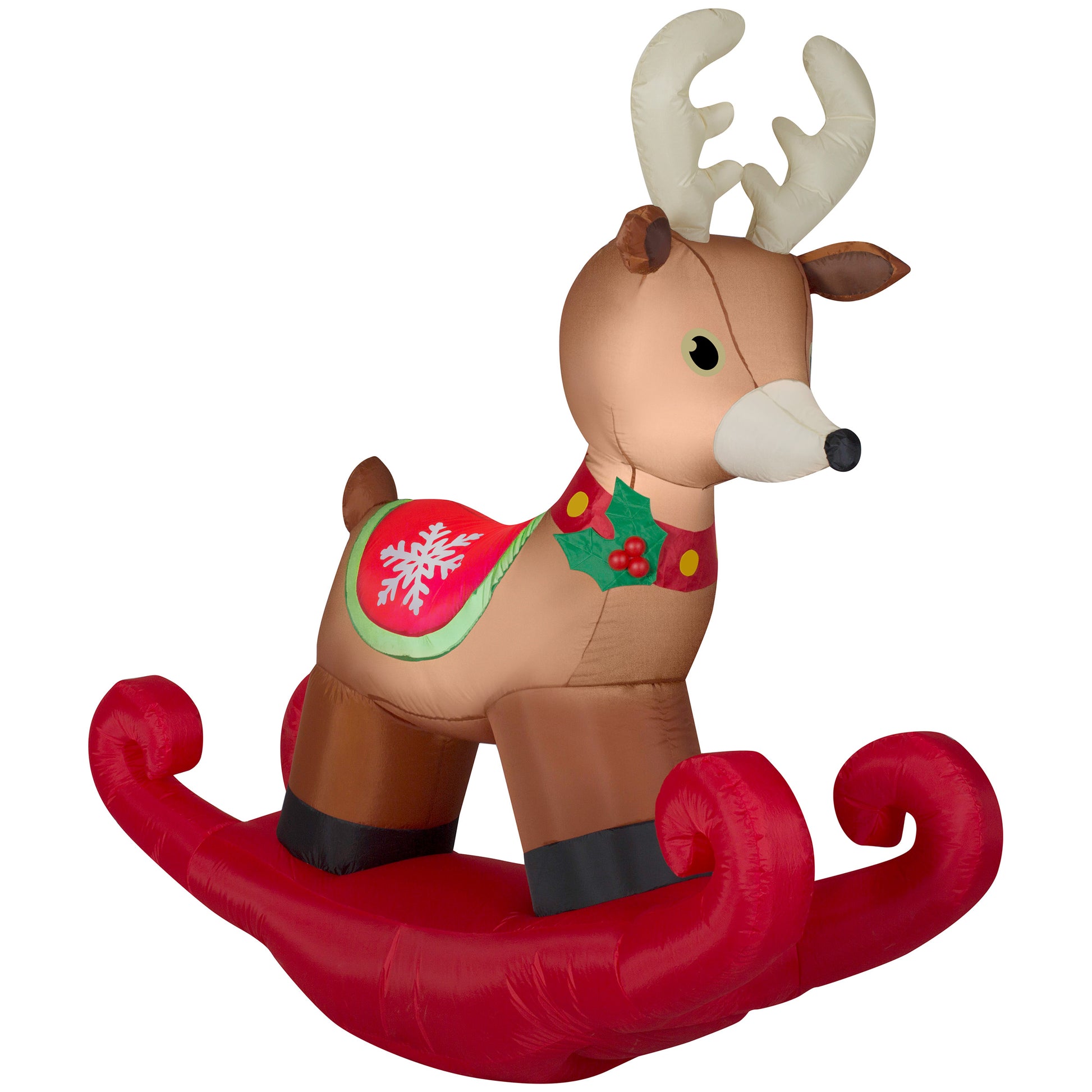 6' Wide Rocking Reindeer Christmas Inflatable