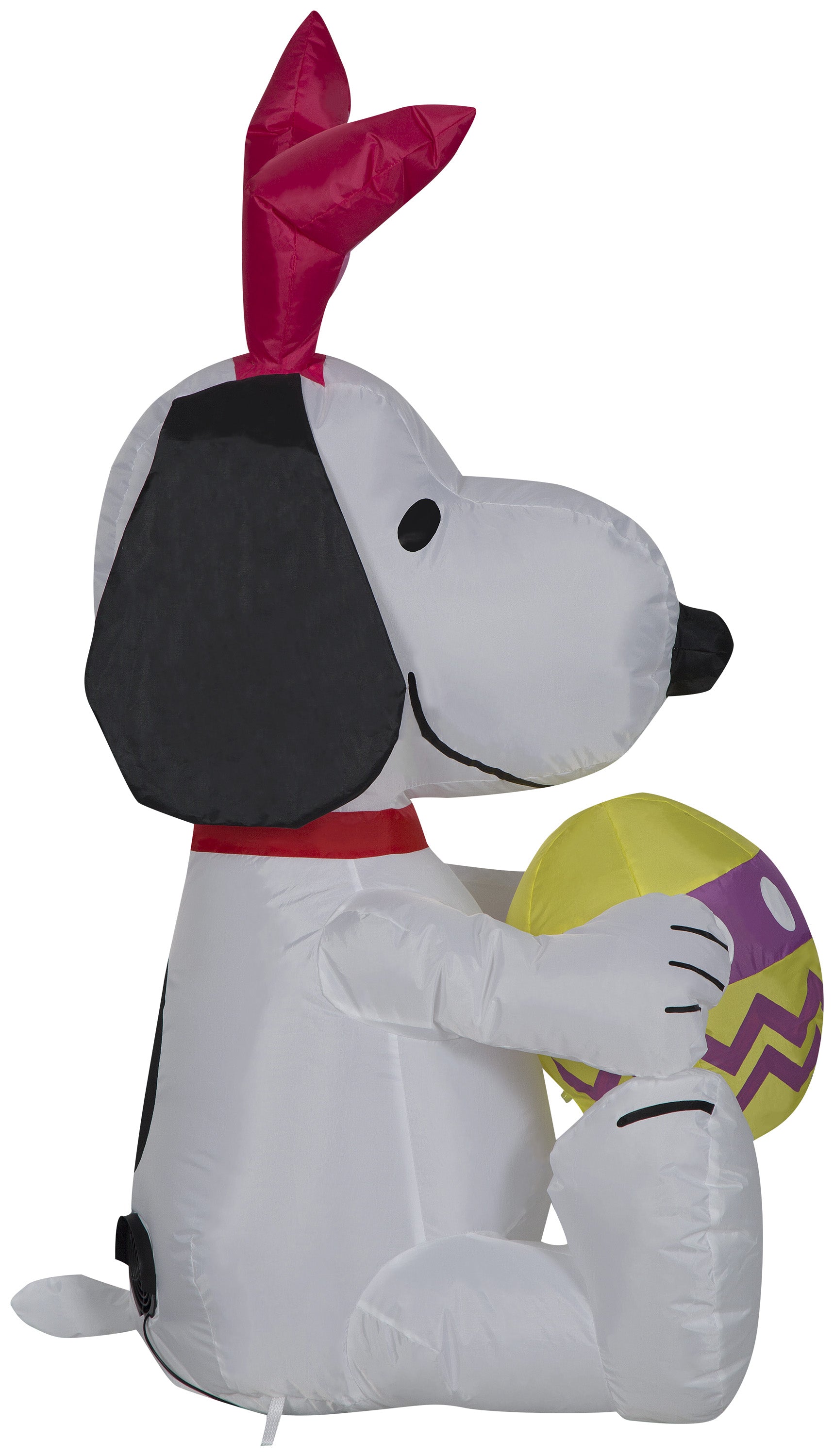 Gemmy Airblown Inflatable Snoopy with Bunny Ears and Decorated Egg, 3.5 ft Tall