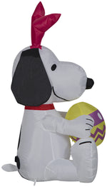 Load image into Gallery viewer, Gemmy Airblown Inflatable Snoopy with Bunny Ears and Decorated Egg, 3.5 ft Tall
