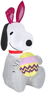Load image into Gallery viewer, Gemmy Airblown Inflatable Snoopy with Bunny Ears and Decorated Egg, 3.5 ft Tall

