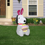 Load image into Gallery viewer, Gemmy Airblown Inflatable Snoopy with Bunny Ears and Decorated Egg, 3.5 ft Tall
