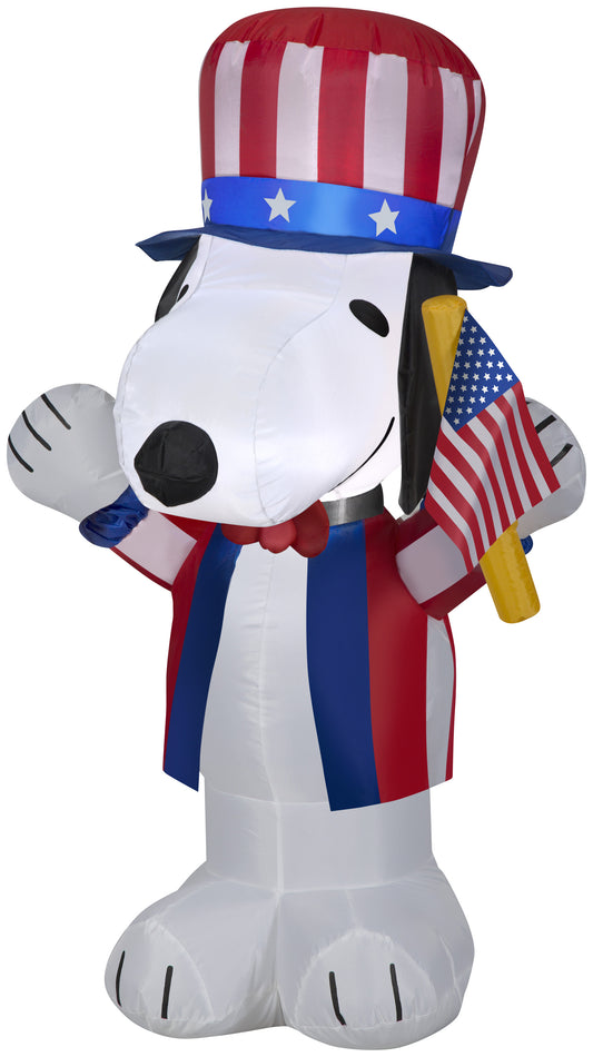 Inflatable Patriotic Snoopy, 3.5 ft Tall