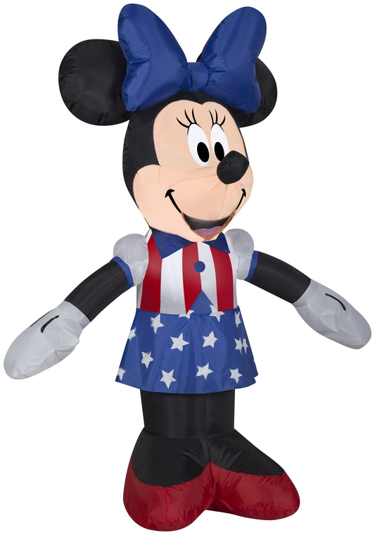 Inflatable Patriotic Minnie Mouse, 3.5 ft Tall
