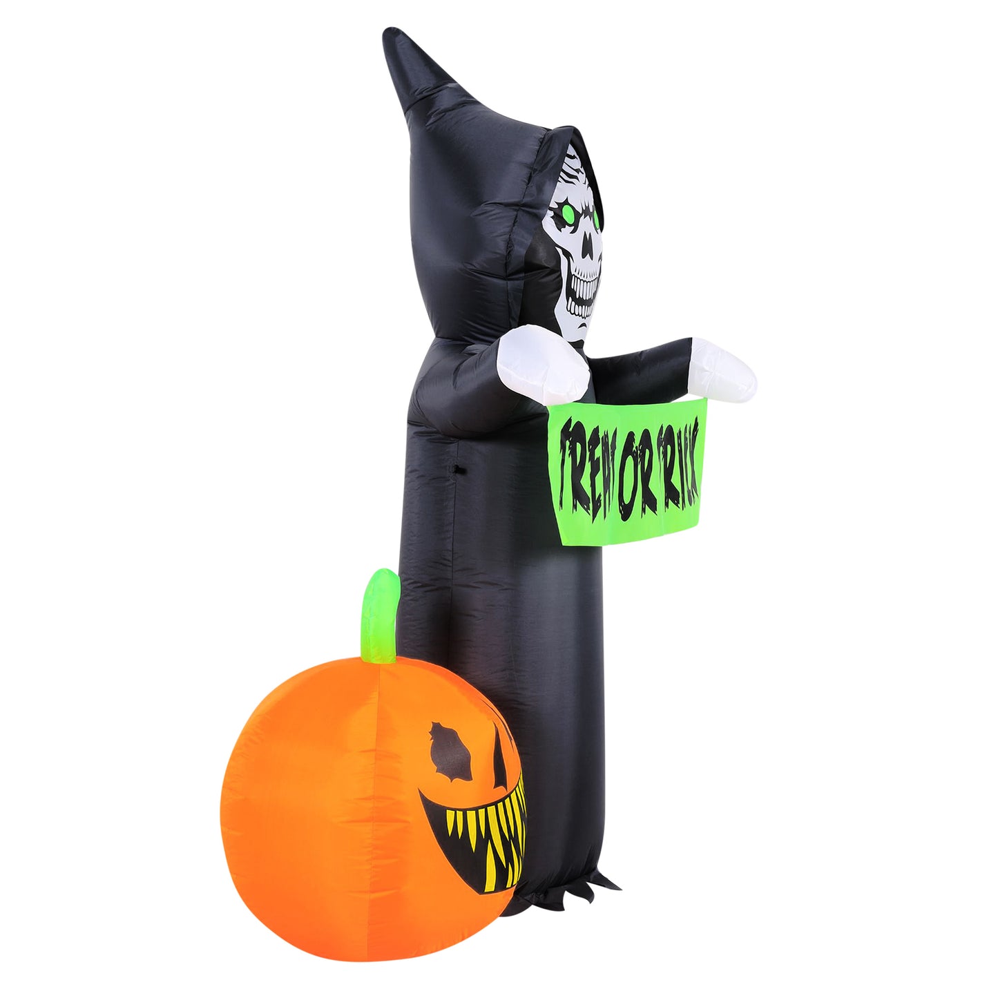 Occasions 5.5' INFLATABLE REAPER AND PUMPKIN SCENE, 5.5 ft Tall, Multicolored image 3