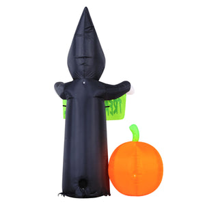 Occasions 5.5' INFLATABLE REAPER AND PUMPKIN SCENE, 5.5 ft Tall, Multicolored