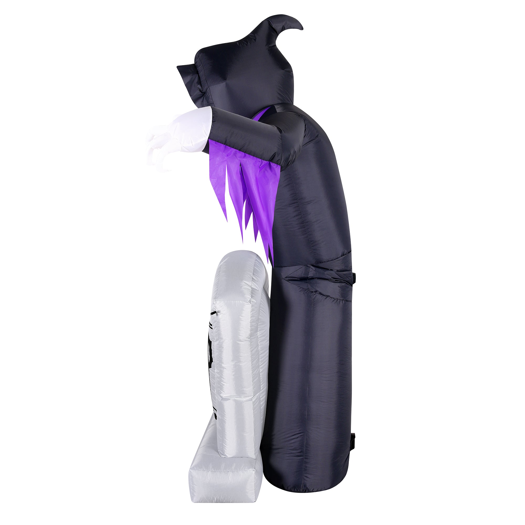 Occasions 8' ANIMATED INFLATABLE REAPER BEHIND TOMBSTONE, 8 ft Tall, Multicolored