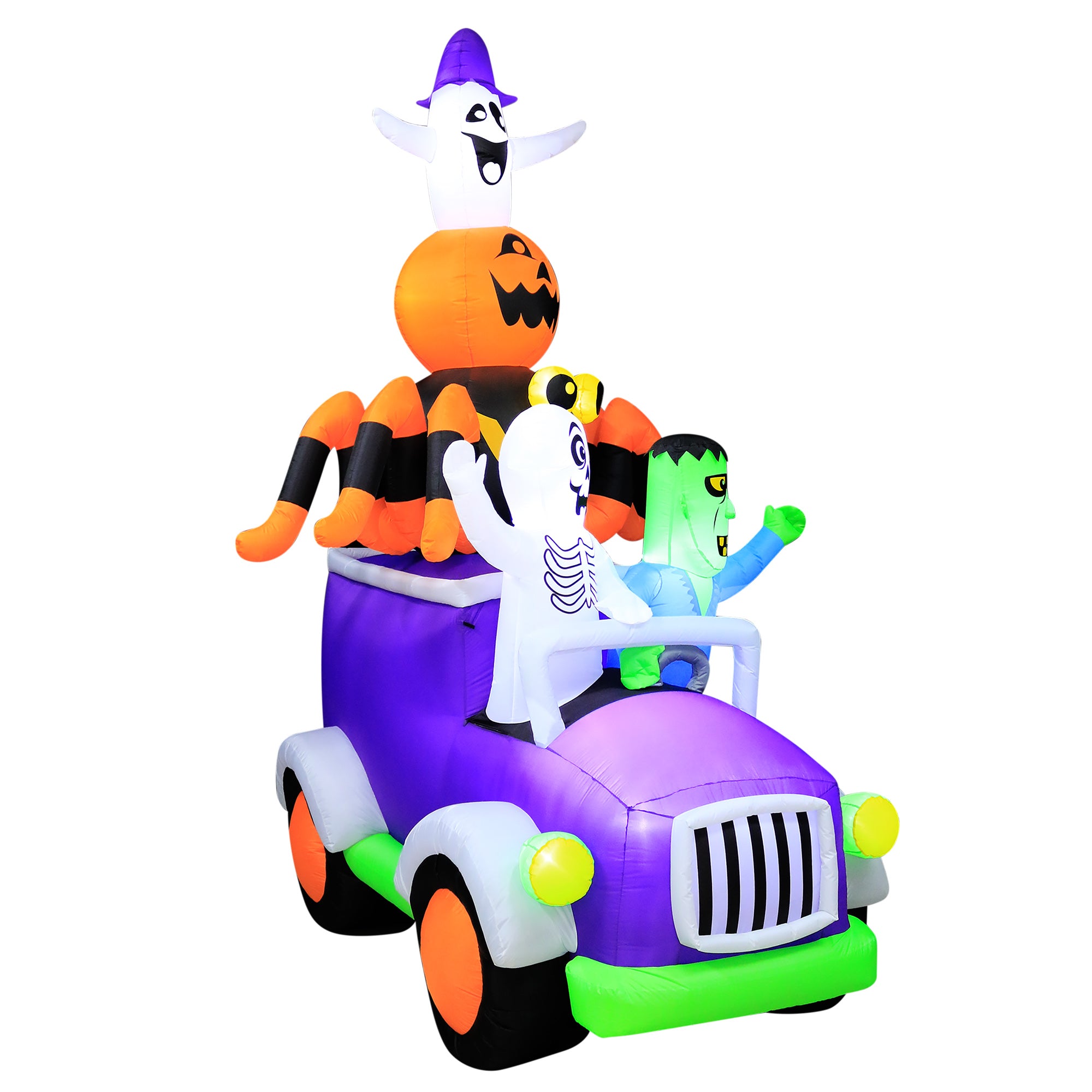 Occasions 10.5' INFLATABLE HALLOWEEN TRUCK, 10.5 ft Tall, Multicolored