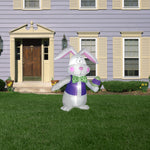 Load image into Gallery viewer, Gemmy 7 ft Airblown White Bowtie Bunny w/Vest, White
