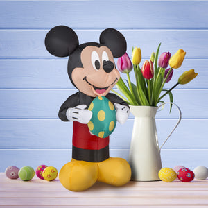 Gemmy Airdorable Airblown Easter Mickey Mouse w/Egg Disney, Black