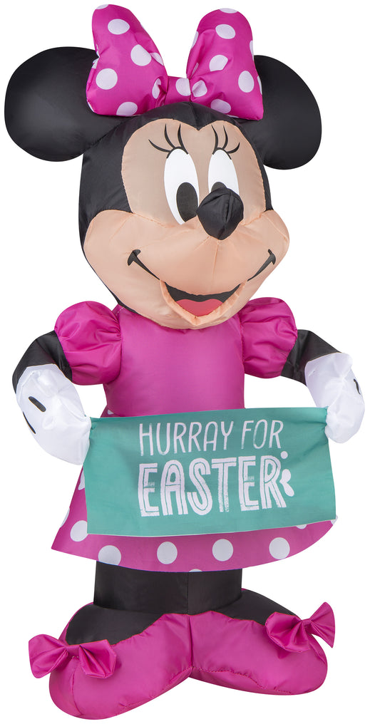 Gemmy Airdorable Airblown Minnie w/Banner Disney, Pink