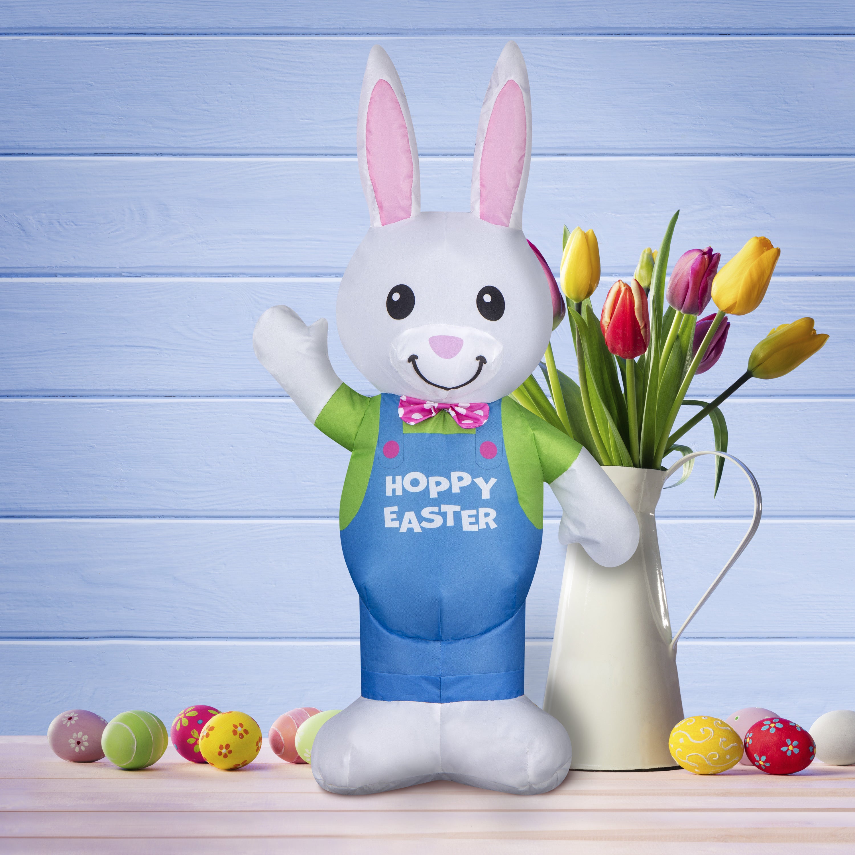Gemmy Airdorable Airblown Easter Bunny, Multicolored